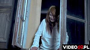 blonde in cosplay costume gives hardcore blowjob and fucks!