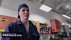 milf legend shay sights gets freeuse fucked by a mechanic in his auto shop for fucking husband 3some group handjob brunette mmf condom cheating