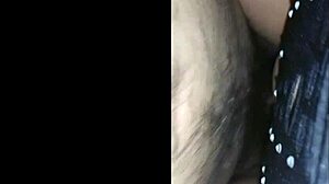 my wife in sexy lingerie gets cum inside her big tits