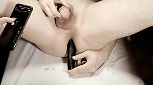 amateur couple intensely milks prostate with vibrator
