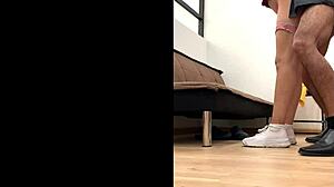 nympho escapes class to fuck teacher under skirt