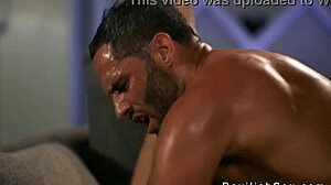 Guy bangs cute brunette's trimmed pussy hard and cums! Monster cock action.