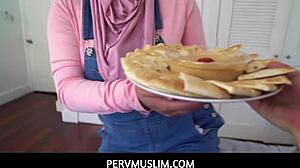 Pervmuslim offers big titted muslim virginity in hijab pov