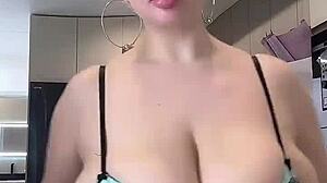 Wow, This Housewife with Massive Natural Breasts Is So Bored She Might Just Explode! Any Ideas to Entertain Her?