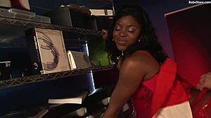 Beautiful ebony woman fucked in lingerie