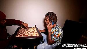 Kay Bangher bangs Abbi Vick with big black cock!