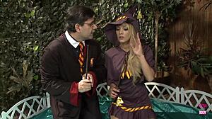 Will the blonde sorceress cum on that huge cock?