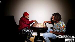 Kay Bangher bangs Abbi Vick with big black cock!