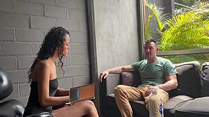 one of my patients manages to turn me on and let me hard in my tight pussy - abby carter