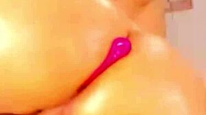 Latina Transsexual Turned Out Hard on Webcam!