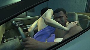 Franklin gets a hooker service in GTA 5 car sex
