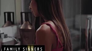 i'm this petite brunette getting my pussy pounded sideways by my step grandpa, moaning loud