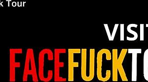 she deep throats my massive dick with eye contact