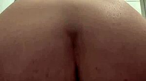 Brunette Stretches Pussy With Dildo