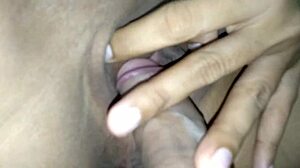 Playing with friend's wet and tight intimate area