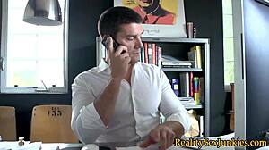 Watch this teen get bent over for a facial?