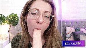 Italian MILF Sucks Dildo, Fingers Ass, Rides Explosively