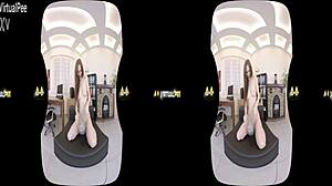 virtualpee - redhead participates in reality fetish activity