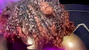 Ebony teen stepsister goes to bed without panties, showing her ass and pussy