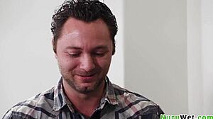 Sexy Teen Brunette Masseuse Gives Fully Naked Sensual Nuru Massage To Brad Sterling