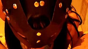 Girlfriend touching herself close up in costume