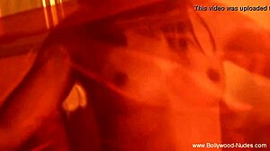 Exotic oriental woman performs belly dance