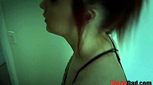 Perv step dad uses teen for sneaky pov fuck
