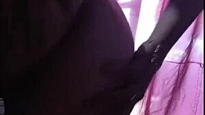 Girlfriend touching herself close up in costume