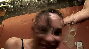 Brunette hottie loves a hard deep mouth fuck, she moans.