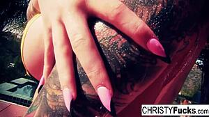 Hot Christy Mack Enjoying Shower Time