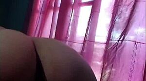 Girlfriend touching herself close up in costume