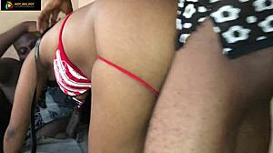 threesome with stepbrother and pickup girl from club!