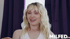 Hot mature milfs passionately fuck a petite young lesbian girl in a threesome.