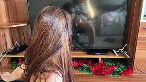 Stepsister Did The Housework And Helped Stepbrother Remove Dicks Erection