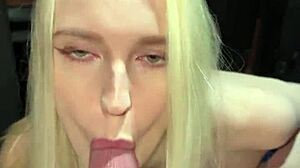 fucked sexy busty blonde in car, came on face