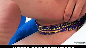 sun bathing beauty slides bikini bottoms aside for pov 😏