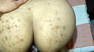 Hot Brunette Wife Bent Over On Sofa! Doggystyle Spitting Cock!