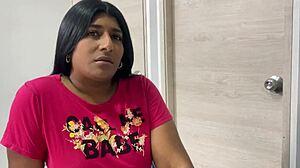 stepsister has muscle stress and stepbrother gives her a massage and a good fuck