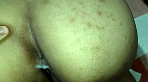 Hot Brunette Wife Bent Over On Sofa! Doggystyle Spitting Cock!