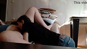 two girls in love share moans and licks in romantic sex