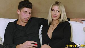 yo, miss naughty blows minds with her wild deepthroat skills in the kitchen.