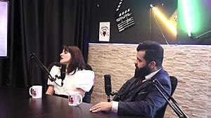 beautiful lady snow in sheer red lingerie, entering porn world despite challenges