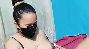 Bikini-Clad Housewife Indulges In Dildo Masturbation Session