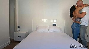 Intense pov blowjob with chloe amour in lingerie, big tits bouncing, dirty talk to orgasm.