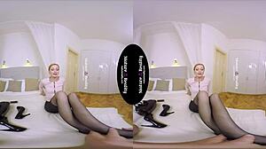 Skinny Mature In Dress And Stockings Gets Fucked In Hotel Room Blowjob