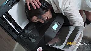 call center weird fucks office coed blonde student ass licking cumshot