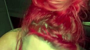 Redhead in Backseat Adventure