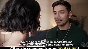 Passionate Brunette In Stockings Enjoys Fucking Spanish Sub