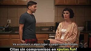 Passionate Brunette In Stockings Enjoys Fucking Spanish Sub