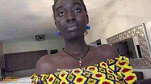 Saggy Tits Ebony in Wild POV Reverse Cowgirl Casting Session